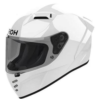 Casque Intégral Moto Airoh Connor Couleur Blanc Brillant Touring Street - Photo 1/4
