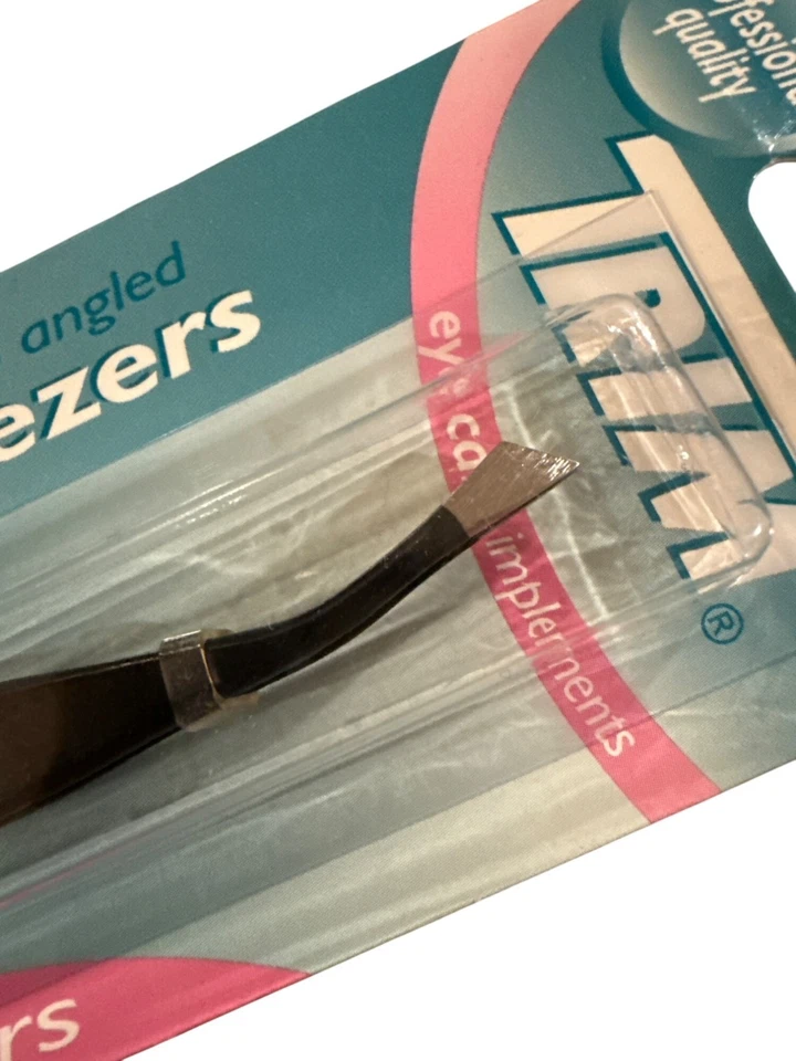 #02582 Trim Slant Tip Angled Tweezers +Professional Quality Eyebrow Hair Remover - Image 2 of 3