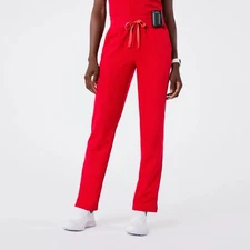 Figs Women’s Pop Red High Waisted Yola - Skinny Scrub Pant - 3XL NWT