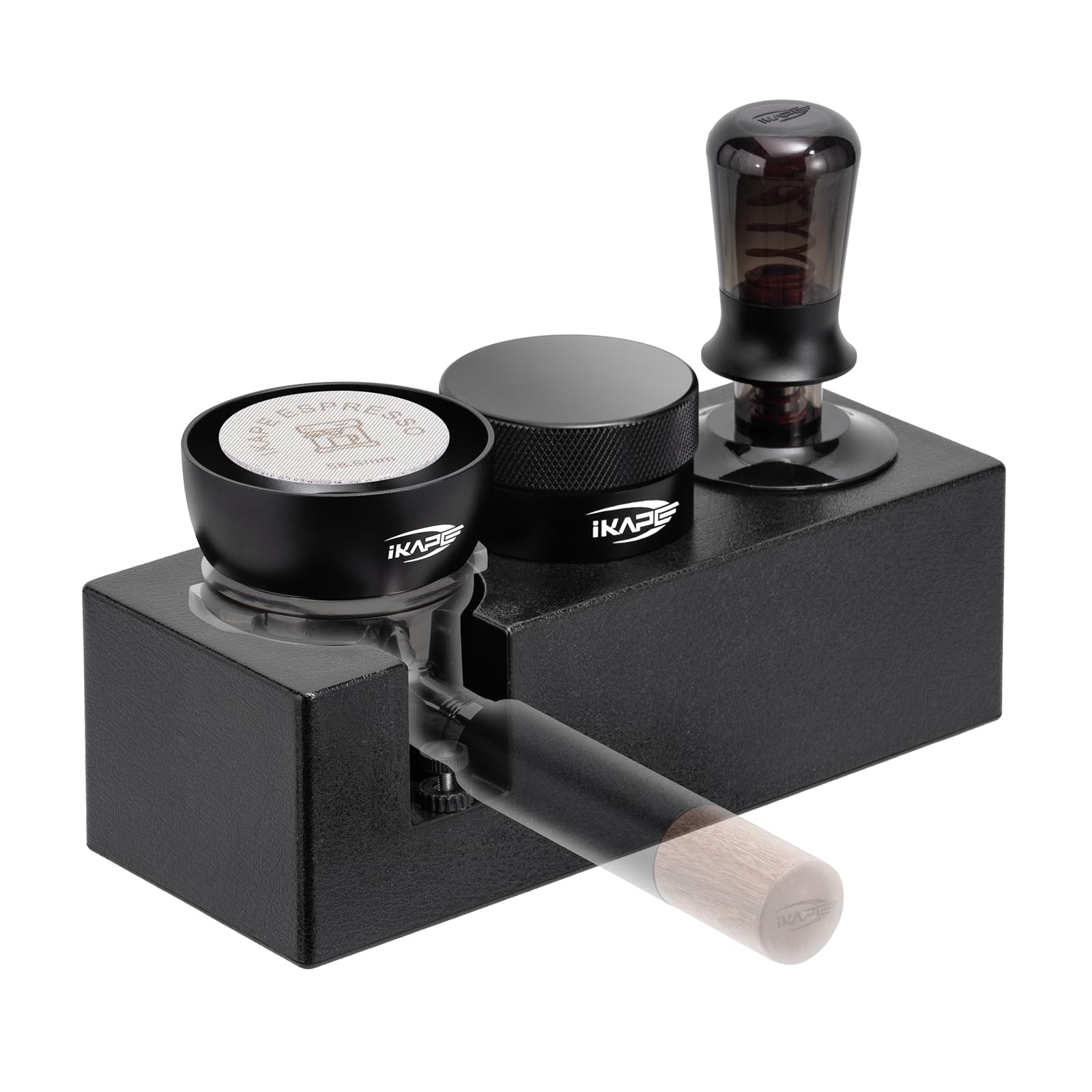 51MM Espresso Tamper Kit Black 6 IN 1, Featuring Coffee Tamper, Distributor, ...