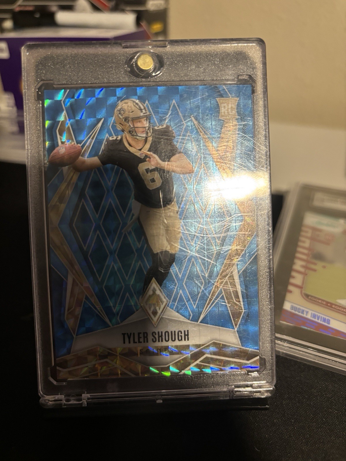 2025 Panini Phoenix - Rookies Tyler Shough #169 Light Blue Pyramids /385 (RC)