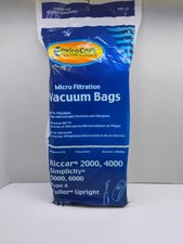 Riccar 2000, 4000 and Simplicity 5000, 6000 Type A Vacuum Bags - 12PK EnviroCare