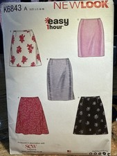 New Look Skirt Sewing Pattern K6843 US Sizes 8-18 UNCUT