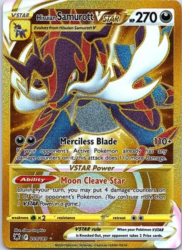 Hisuian Samurott VSTAR (Secret) (209) 209/189 SWSH10: Astral Radiance Holo NM