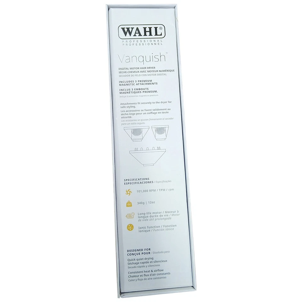 Wahl Professional 3026641 Vanquish Hair Dryer Lightweight & Controlled Airflow - Image 4 of 4