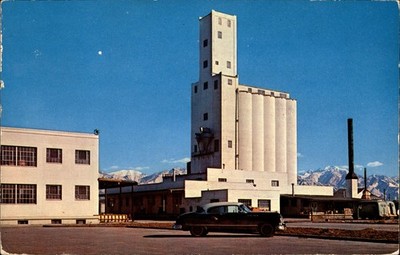 Welfare Square LDS Grain Elevator Admin Building Salt Lake City UT 1957 Chrome