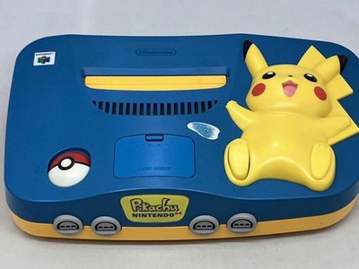 Nintendo 64 N64 Pokemon Pikachu Console Blue Used Jp US SELLER