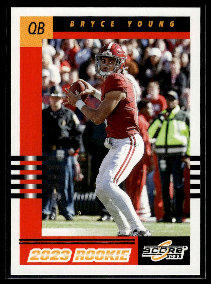 2023 Score #1 Bryce Young Throwback Rookie Card 2003 Edition