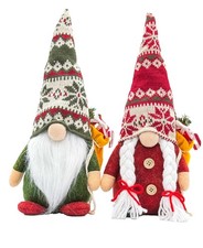 Christmas Decorations Plush Gnomes Inddor Tabletop Xmas Winter Gift 2PCS