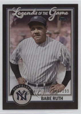 2023 Topps Series 2 Legends of the Game Black 146/299 Babe Ruth #LG-9 HOF b5f