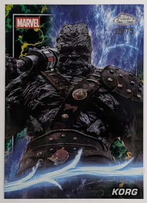 2025 Topps Chrome Marvel Studios .. KORG #77 .. Loki Refractor #25/75