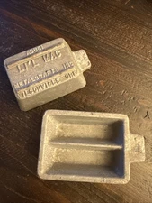 (2) VINTAGE LIL MAC CAST IRON LEAD INGOT MOLD - 2 CAVITY Not Lyman, A3651