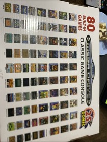 Sega Mega Drive Classic Game Console with 80 Built-In Games and 2 Controllers