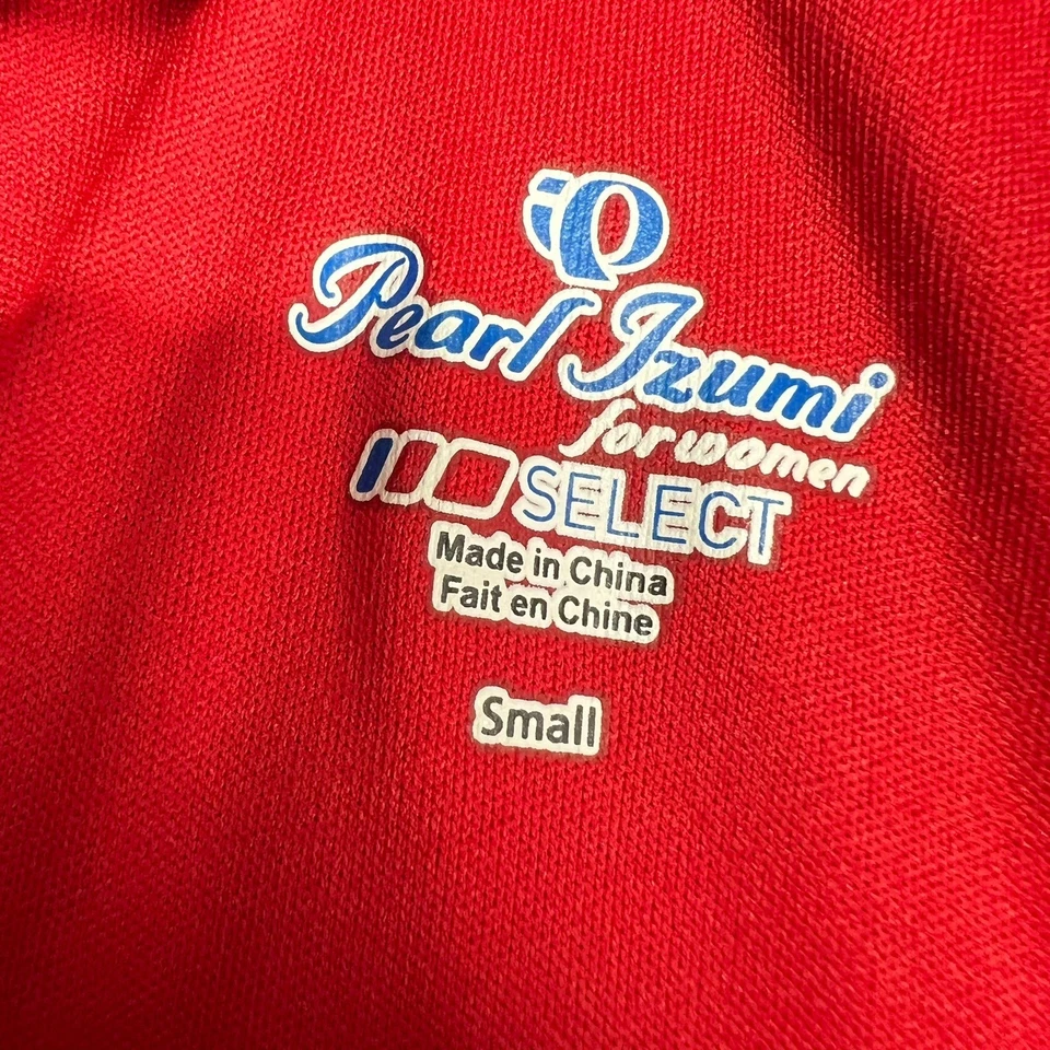 Chaleco de ciclismo Pearl Izumi Select para mujer cremallera completa sin mangas rojo blanco talla pequeña Foto 4 de 4