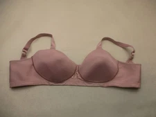 42DD Vanity Fair Womens Pink Lined Underwired Opaque Back Closure Demi Bra 10U