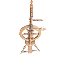 Altes Holz Spinnrad, Deko, Braun