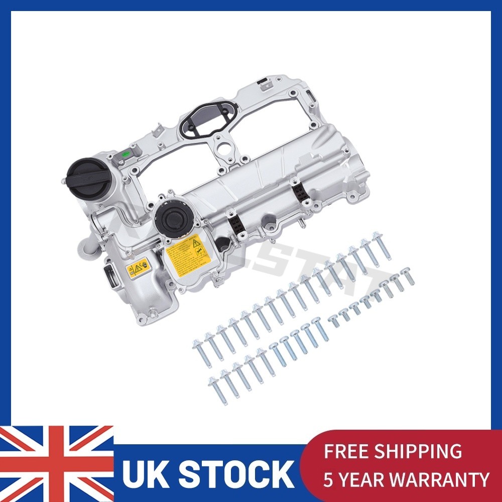 For BMW N20 320i 328i 528i X3 X5 X1 2.0L Aluminum Valve Cover Kit w/ Gasket Cap