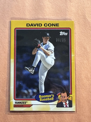 2024 Topps x Chris Berman Boomers Baseball #23 David Cone Yellow Yankees 30/35