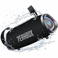 Portable Bluetooth Speaker 100W RMS, Deep Bass Stereo Sound, RGB Light Show, AUX