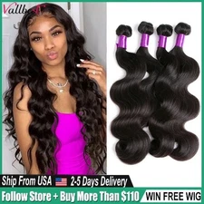 Vallbest Peruvian Body Wave Bundles Remy Wavy Human Hair Extensions 3 4 Bundles
