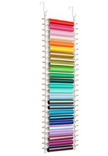 Vinyl Roll Holder, 25 Rolls, Craft Roll Storage and Organizer, Cotton Straps ...