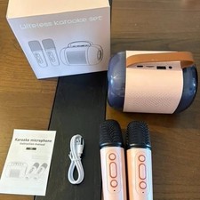 Set Of 2 Bluetooth Wireless Karaoke Microphones With Speaker