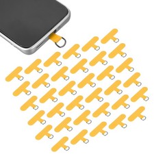 36pcs Phone Tether Tab, Universal t Shape Phone Lanyard Patch, Yellow