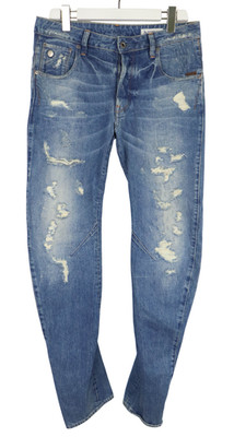 G-STAR Arc 3D Slim Jeans Herren W29/L32 Blau Used Faded Whiskers