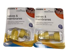 NEW Medela Breastpump Valves  Membranes 2 Packs 4 Total Pieces Sealed BPA Free