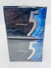 5 GUM Peppermint Cobalt Sugar Free Chewing Gum Bulk, 15 Sticks Pack of 10 