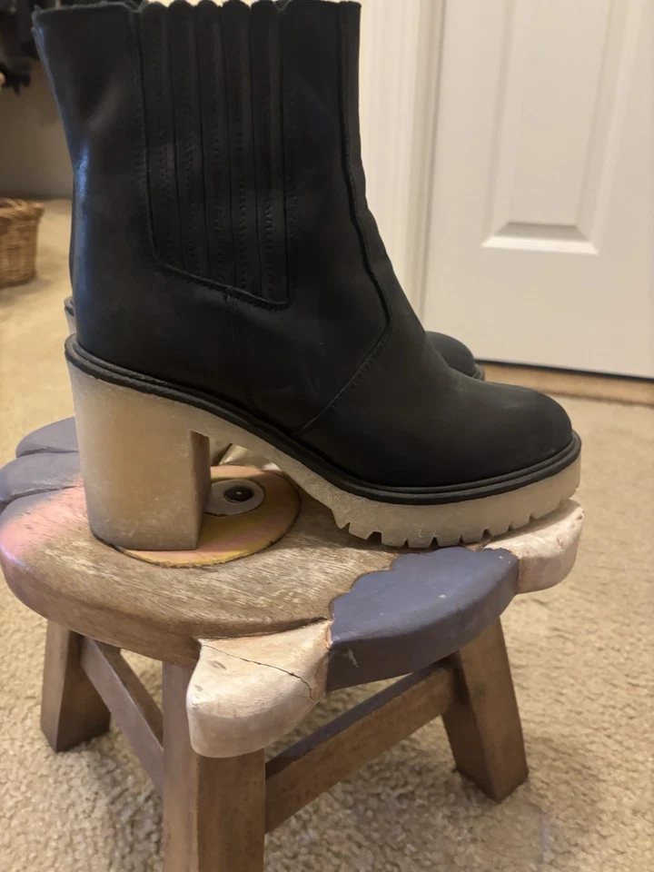 Botas Free People James para mujer talla 39,5/9,5 suela de cuero negro Foto 3 de 4