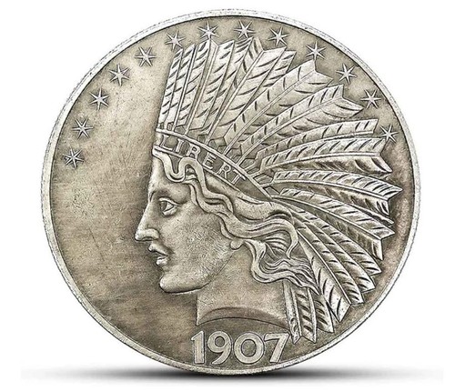 Antigua moneda de 10 dólares Liberty Indian Head sin circular dólar Morgan rara alta... - Imagen 5 de 6