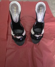 Bebe Vtg Colorblock Platform Herls Slides