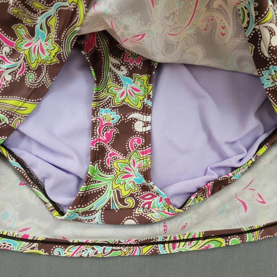 Traje de baño Athleta para mujer grande L bikini parte inferior falda elástica cachemira multicolor Foto 4 de 4