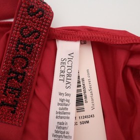 4 Victoria's Secret Very Sexy Satin Logo Shine Strap Brazilian Panty LOT S M XL