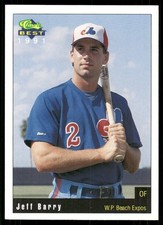 1991 Classic West Palm Beach Expos JEFF BARRY RC EXPOS SAN DIEGO CA 1991 Classic West Palm Beach Expos JEFF BARRY RC EXPOS SAN DIEGO CA