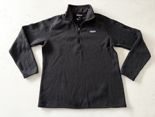 Patagonia Better Sweater 1/4-Zip Fleece Jacket -Embroidered - Black - Women s XL