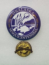 Vintage Onalaska Wisconsin Sesquicentennial Button & Pin Set 1851-2001 150th WI