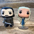 Game of Thrones Daenerys Targaryen And Jon Snow Funko Pops! Loose OOB