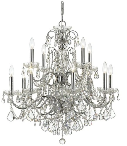 Imperial 29 1/2" Wide Polished Chrome 12-Light Chandelier - Picture 2 of 5