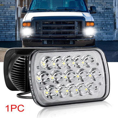 For Ford E-100 E-150 E-250 E-350 Econoline 5x7'' inch LED Headlight Hi/Lo DRL H4