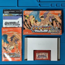 GBA Pokemon FireRed Complete in Box Tested Used Japan