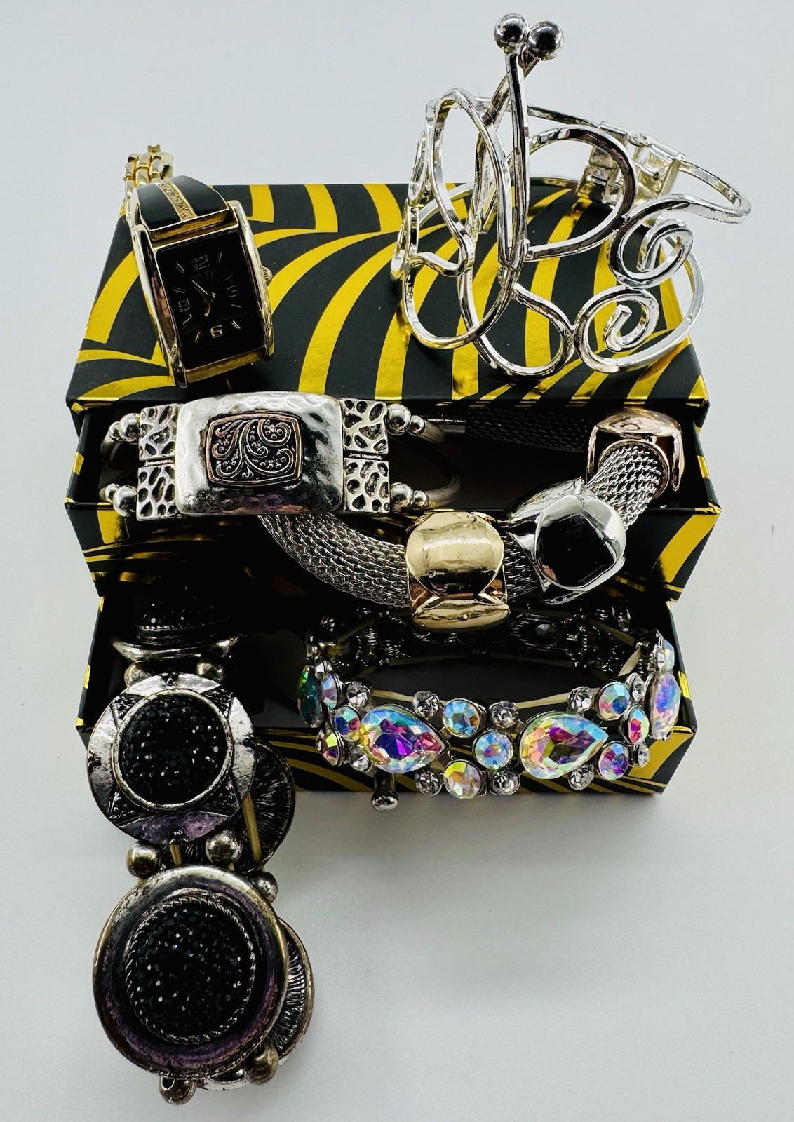 The Statement Stack – Mixed Metal Bracelet & Watc… - image 4