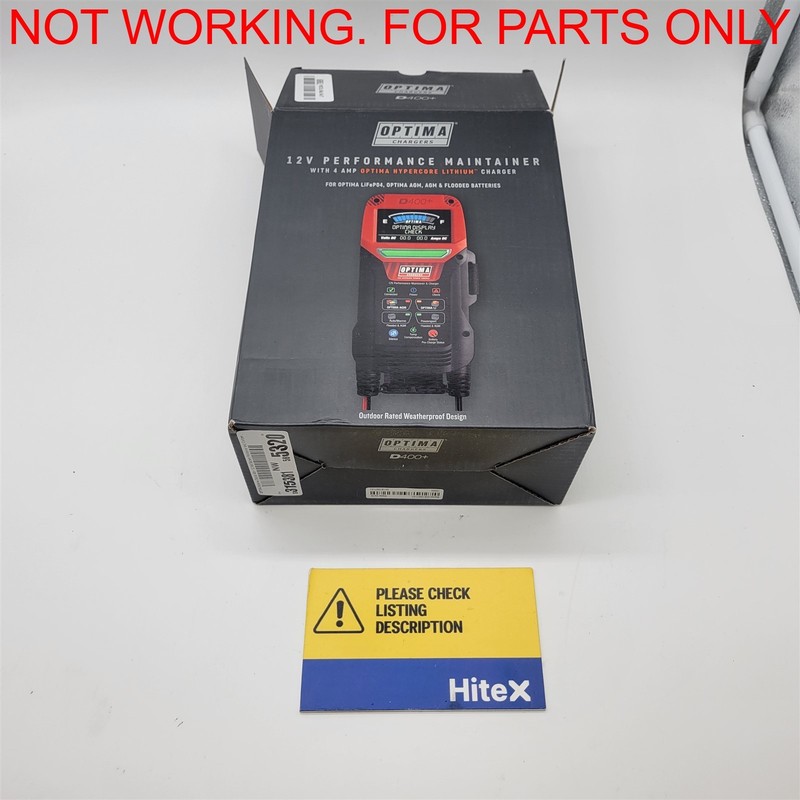 Optima Batteries Digital 400+ 12 Volt Battery Maintainer, Charger -NOT WORKING-