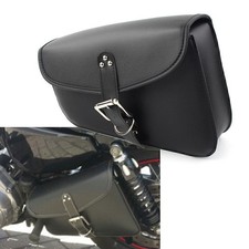 Left Side PU Leather Saddlebag Saddle Bag Fit Harley Sportster Iron 72 883 1200