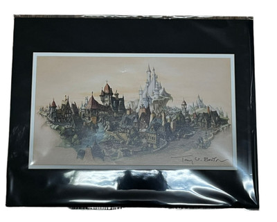 Disney Parks Legend Tony Baxter Tyrolean Fantasy Landscape Print 14x18  SIGNED