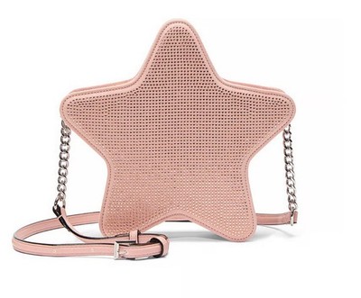 VICTORIA'S SECRET STAR SHAPE CROSSBODY BAG. RINESTONES. ROSE GOLD.