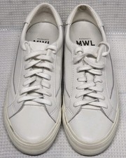 Madewell Sidewalk Low-Top Sneakers All White Shoes Women's Size 8M ND989