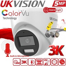 Hikvision Compatible 5mp CCTV Camera ColorVu Outdoor 2.8mm Audio Built-in Mic UK