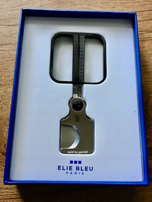 Elie Bleu Cigar Scissors / Cutter, Black Marquetry Handles